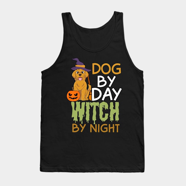 Halloween Dog Shirt | Dog By Day Witch By Night Tank Top by Gawkclothing